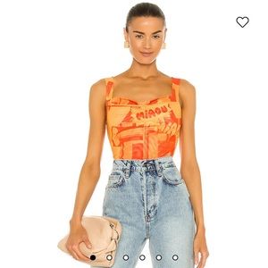 Miaou imogene corset in stone orange